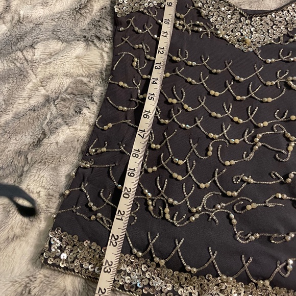 Vintage Beaded sequin embroidered top with adjustable straps , size S-M - Picture 6 of 12